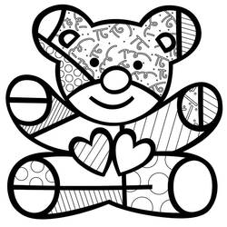 Romero Britto - 無料の印刷用ぬりえ