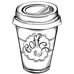 コーヒー - 無料の印刷用ぬりえ