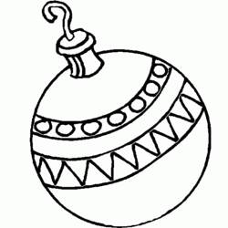 模様のあるクリスマスオーナメントボール のぬりえ