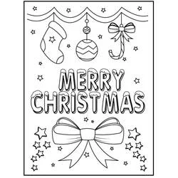 クリスマスカードぬりえ #216928 印刷して色を塗る