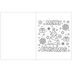 クリスマスカードぬりえ #216929 印刷して色を塗る