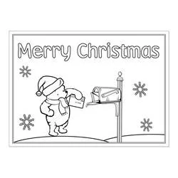 クリスマスカードぬりえ #216930 印刷して色を塗る