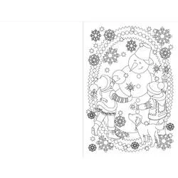 クリスマスカードぬりえ #216952 印刷して色を塗る