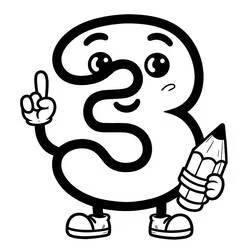 3番 - 無料の印刷用ぬりえ