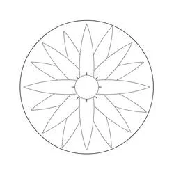 簡単なマンダラぬりえ #175426 印刷して色を塗る