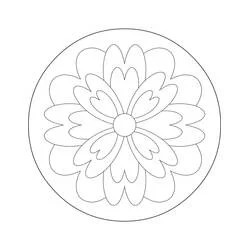 簡単なマンダラぬりえ #175446 印刷して色を塗る