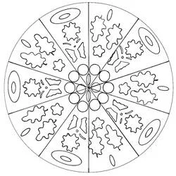 簡単なマンダラぬりえ #209866 印刷して色を塗る
