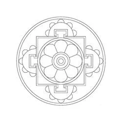 簡単なマンダラぬりえ #209884 印刷して色を塗る