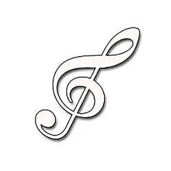 ト音記号の音符 のぬりえ