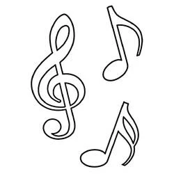 音符 - 無料の印刷用ぬりえ