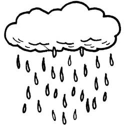 雨 - 無料の印刷用ぬりえ