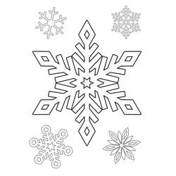 雪の結晶 - 無料の印刷用ぬりえ