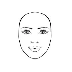 目と鼻と口がある顔のシンプルな線画 のぬりえ
