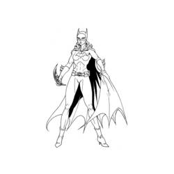 バットガール 戦いの構え のぬりえ