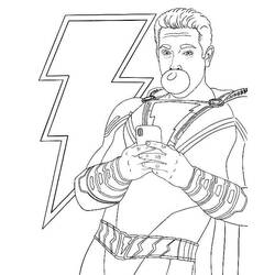 Shazam - 無料の印刷用ぬりえ