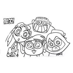 Teen Titans Go! - 無料の印刷用ぬりえ
