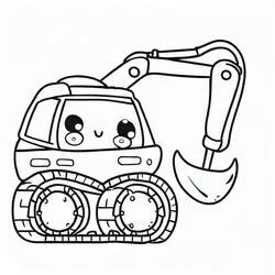 ショベルカー - 無料の印刷用ぬりえ