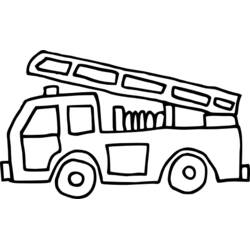消防車 - 無料の印刷用ぬりえ