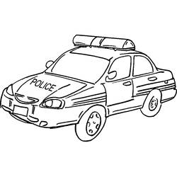 パトカー - 無料の印刷用ぬりえ