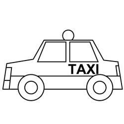 タクシー - 無料の印刷用ぬりえ