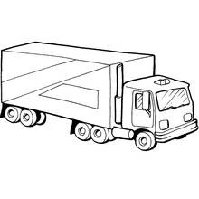 大きな荷台のトラック のぬりえ