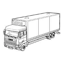 大きな箱型トラック のぬりえ