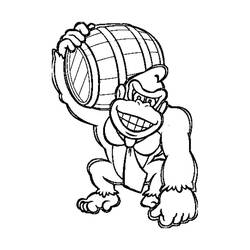 Donkey Kong - 無料の印刷用ぬりえ